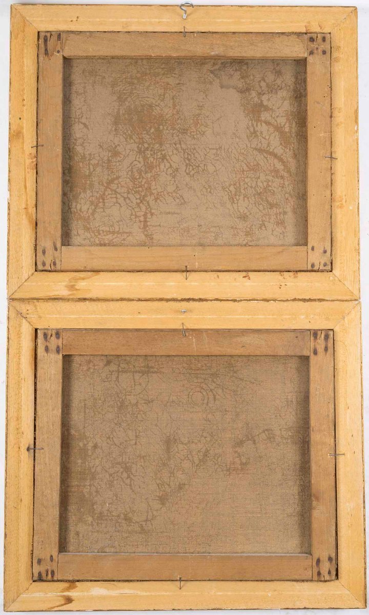 Pair Of Oil Paintings On Canvas Signed Robert Circa 1860-photo-5