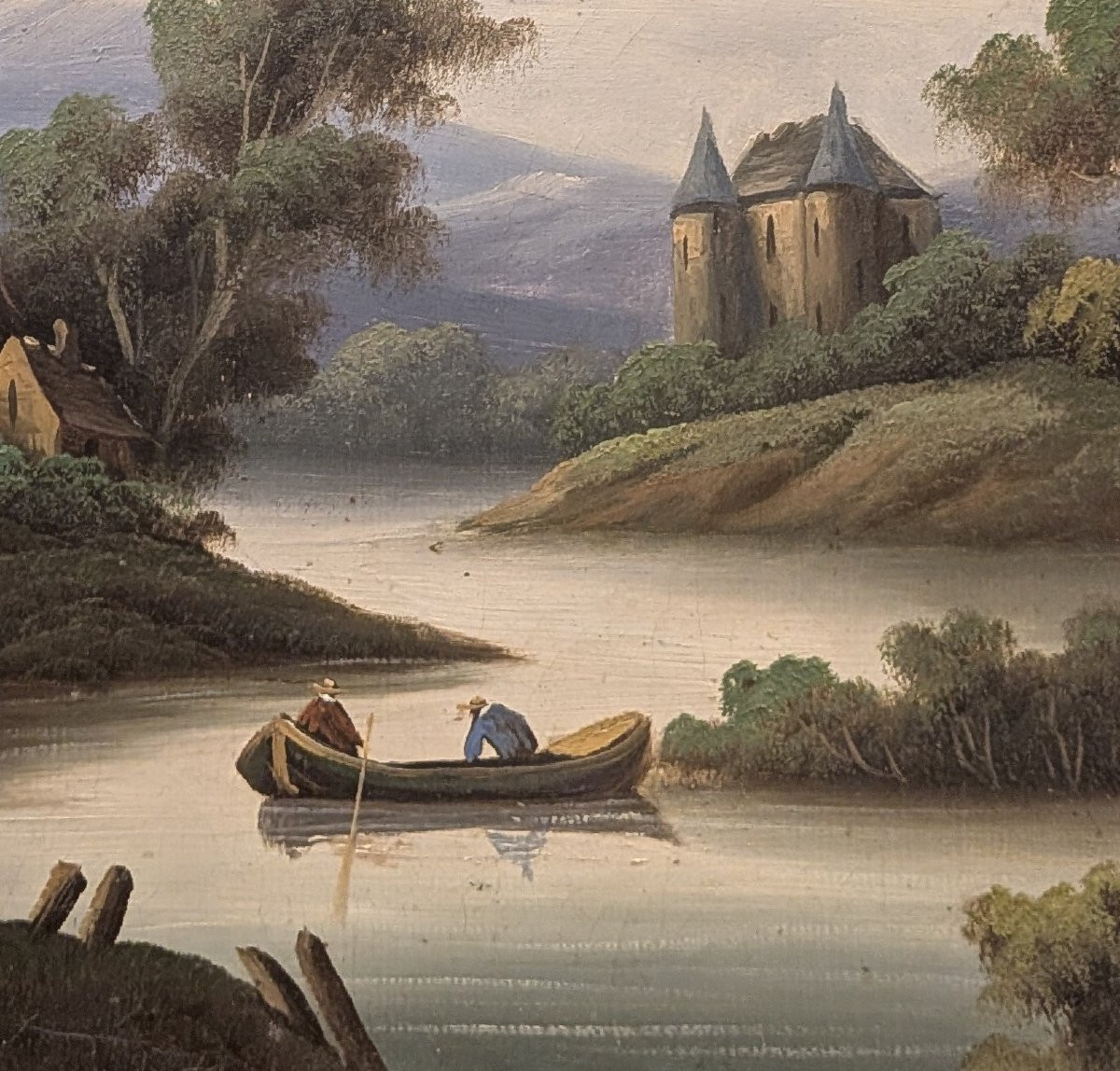 Pair Of Oil Paintings On Canvas Signed Robert Circa 1860-photo-8