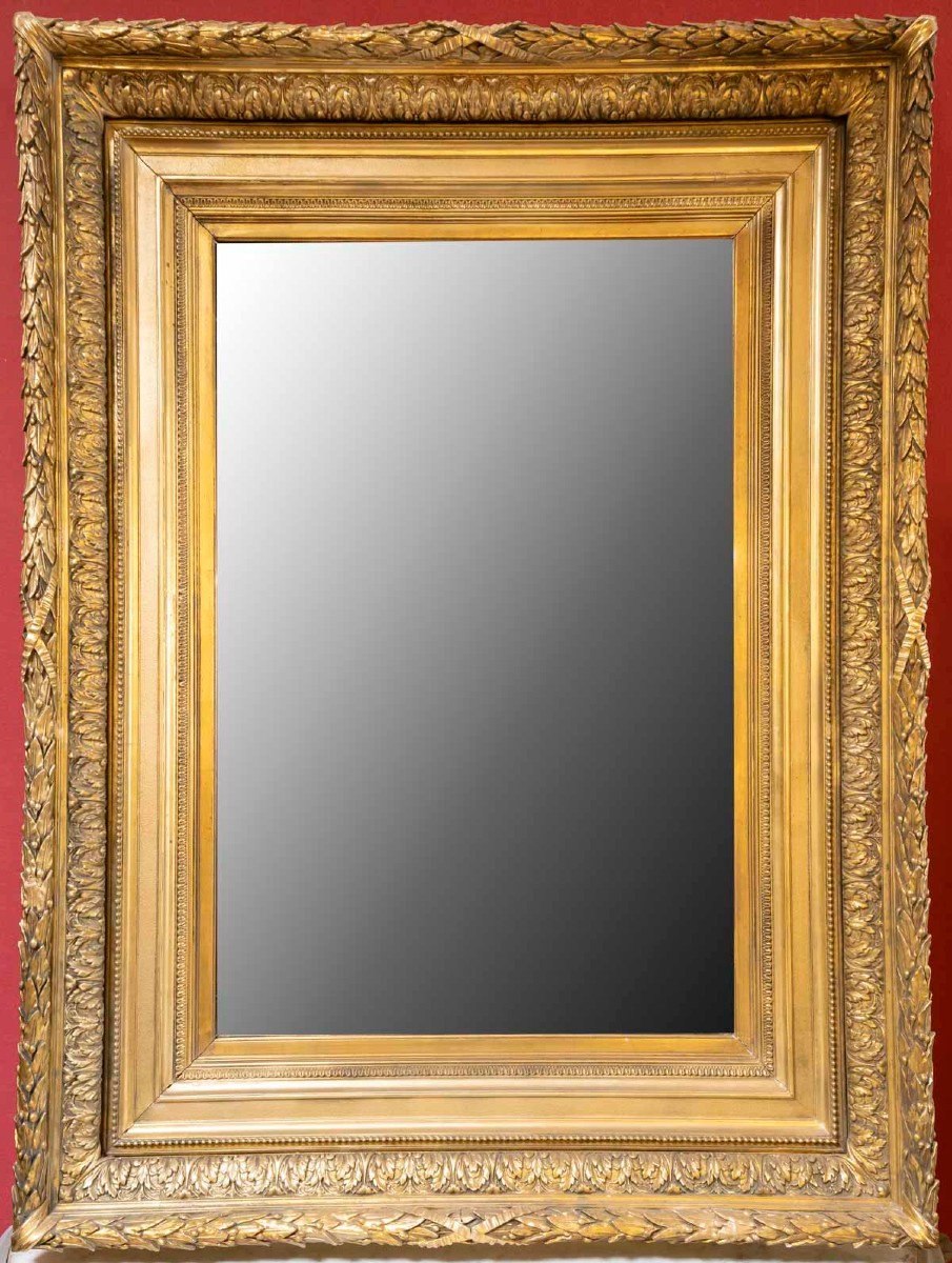 Barbizon Wood And Gilded Stucco Mirror