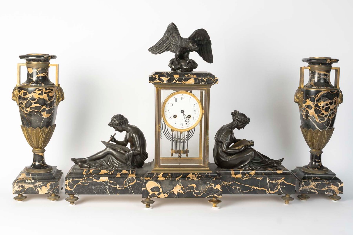 Empire-style Marble And Bronze Trim