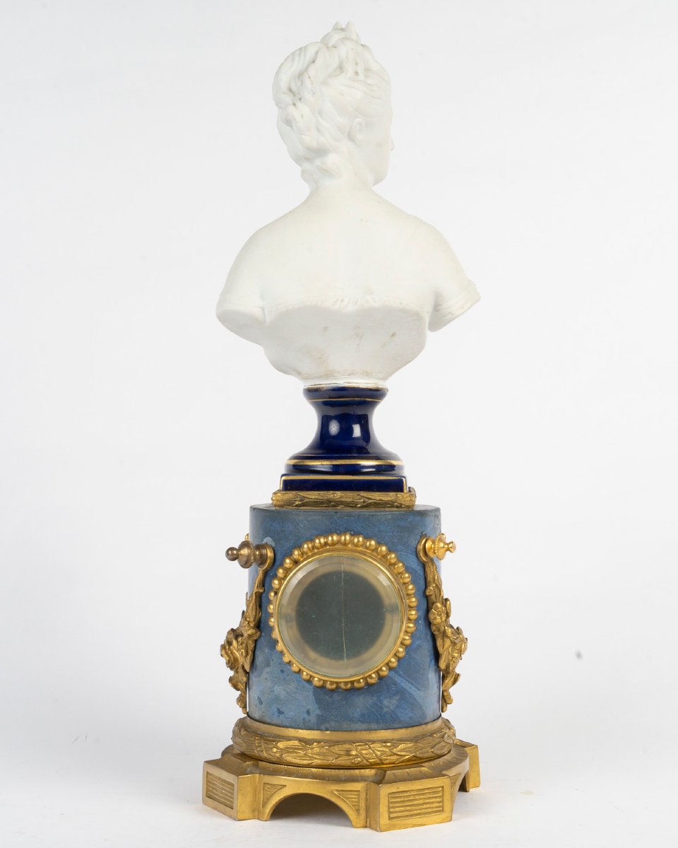 Pendule en marbre et porcelaine de Sevres-photo-4