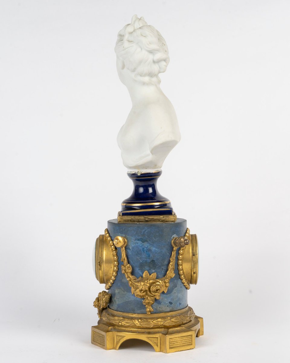 Pendule en marbre et porcelaine de Sevres-photo-6