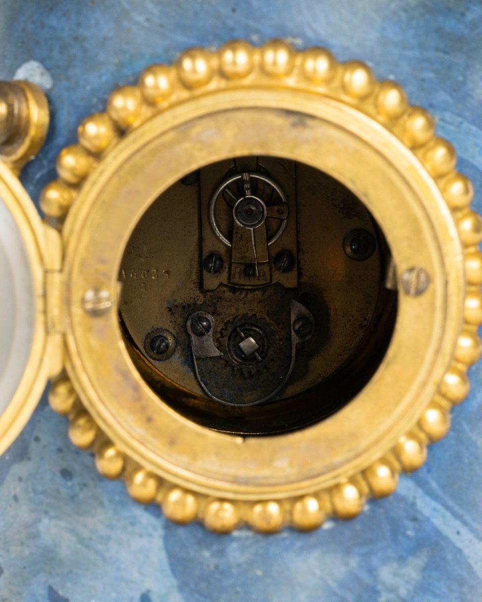 Pendule en marbre et porcelaine de Sevres-photo-7