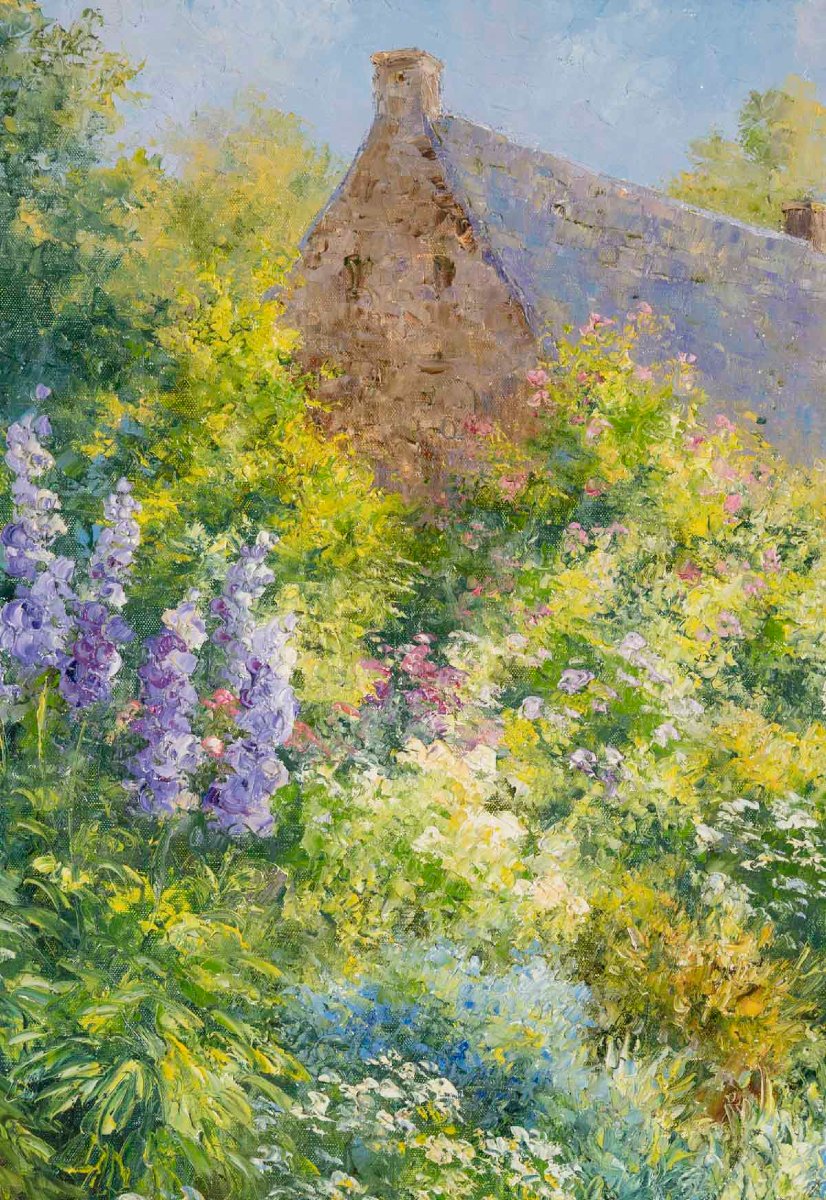 Le Petit étang, Oil On Canvas By Roger Bolzonello-photo-3