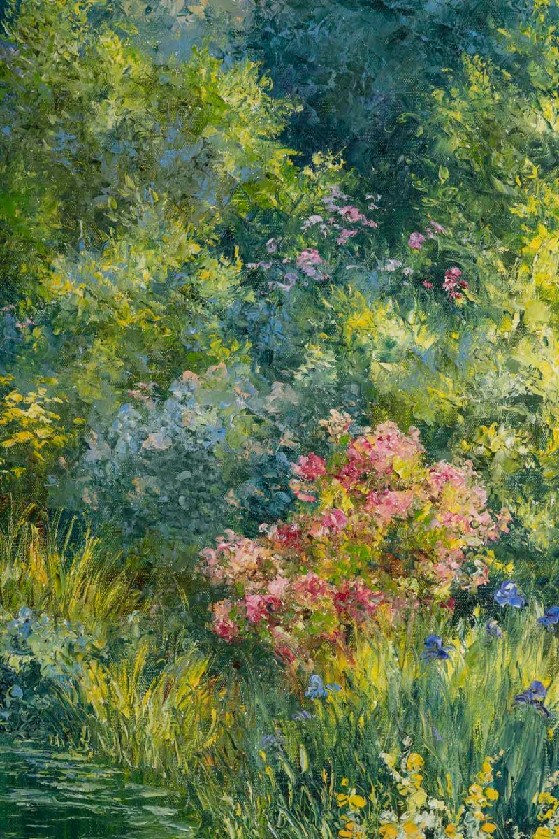 Le Petit étang, Oil On Canvas By Roger Bolzonello-photo-1