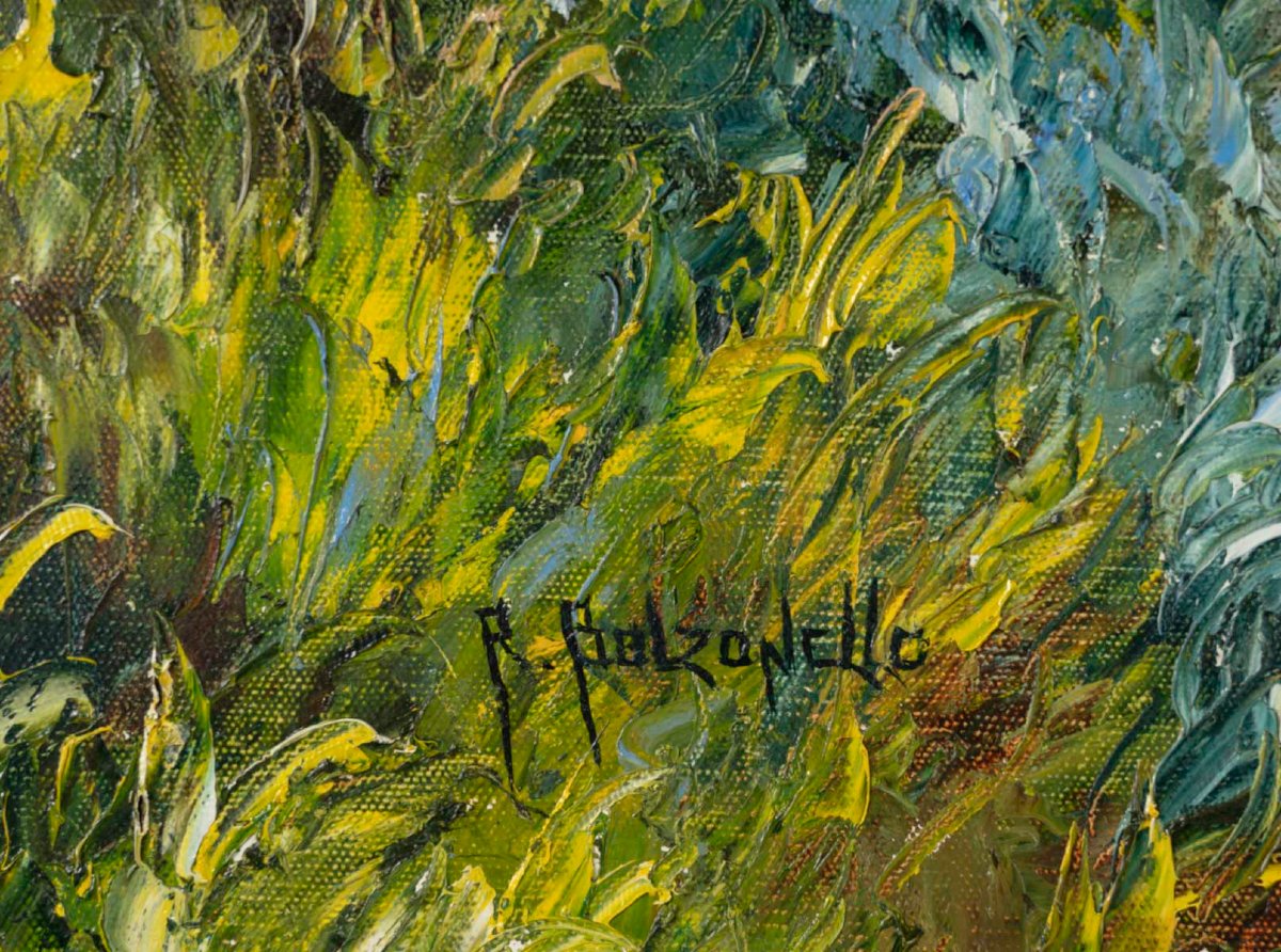 Le Petit étang, Oil On Canvas By Roger Bolzonello-photo-2