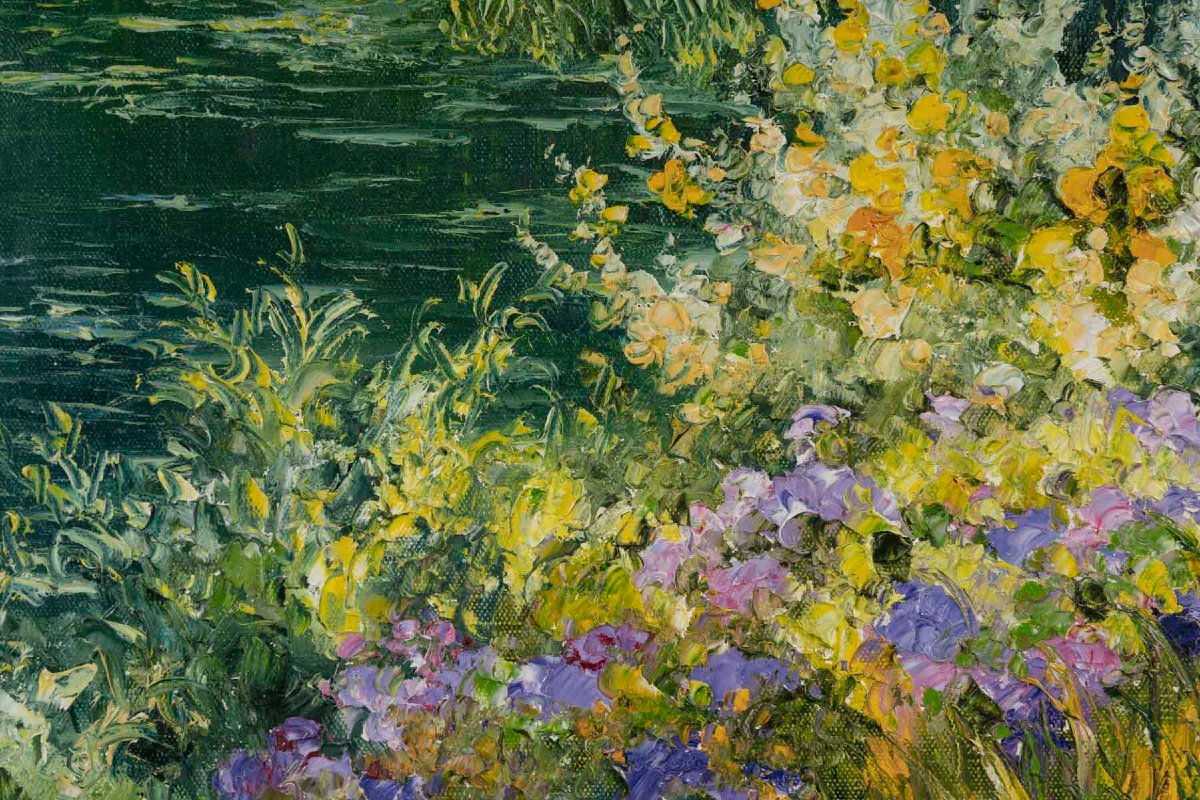 Le Petit étang, Oil On Canvas By Roger Bolzonello-photo-4