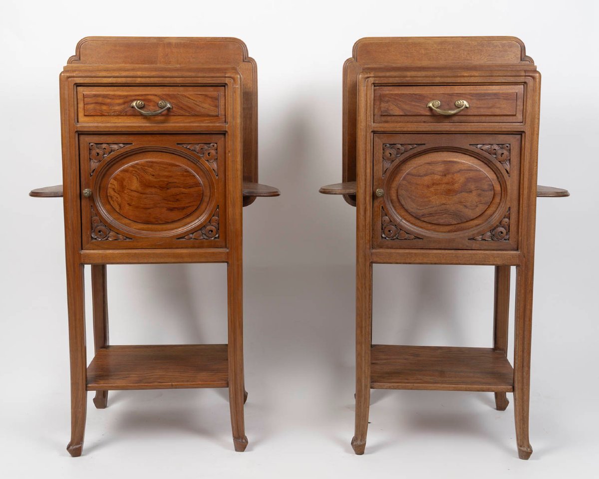 Pair Of Art Nouveau Nightstands-photo-4