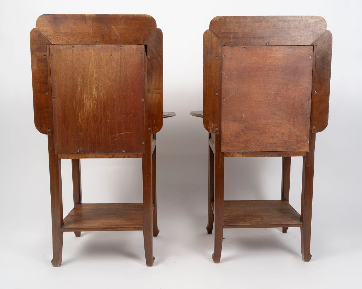 Pair Of Art Nouveau Nightstands-photo-5
