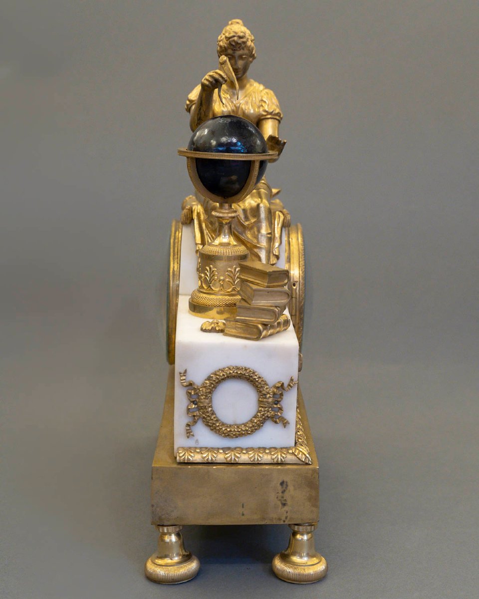 Pendule empire à l'étude de l'astronomie-photo-2