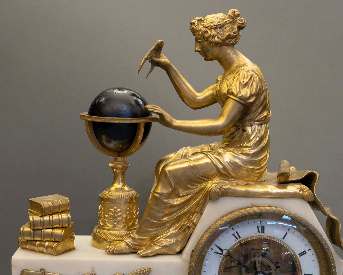 Pendule empire à l'étude de l'astronomie-photo-3