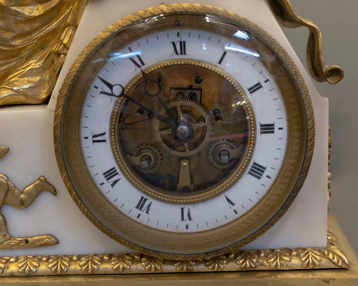 Pendule empire à l'étude de l'astronomie-photo-4