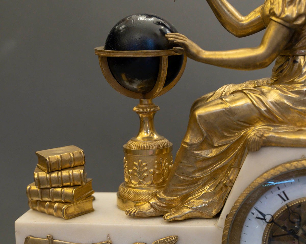 Pendule empire à l'étude de l'astronomie-photo-5