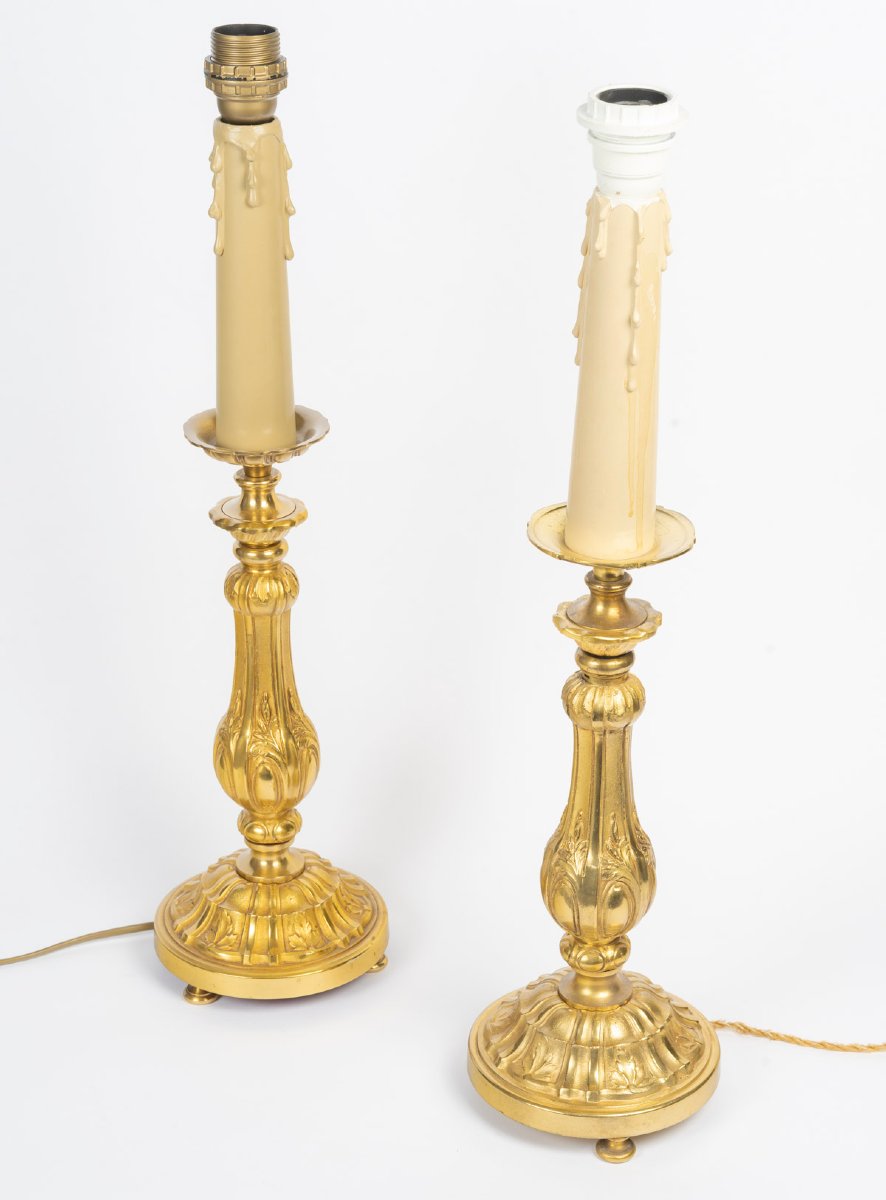 Paire de bougeoirs montés en lampes-photo-1