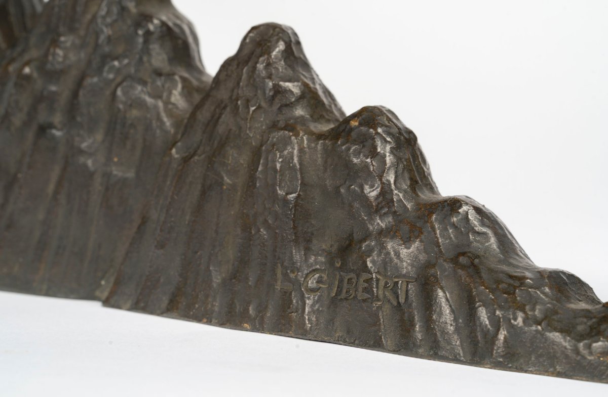 An Eagle With Outstretched Wings Holding A Lamb In Its Beak, A Bronze Sculpture Signed By Gilbert-photo-3