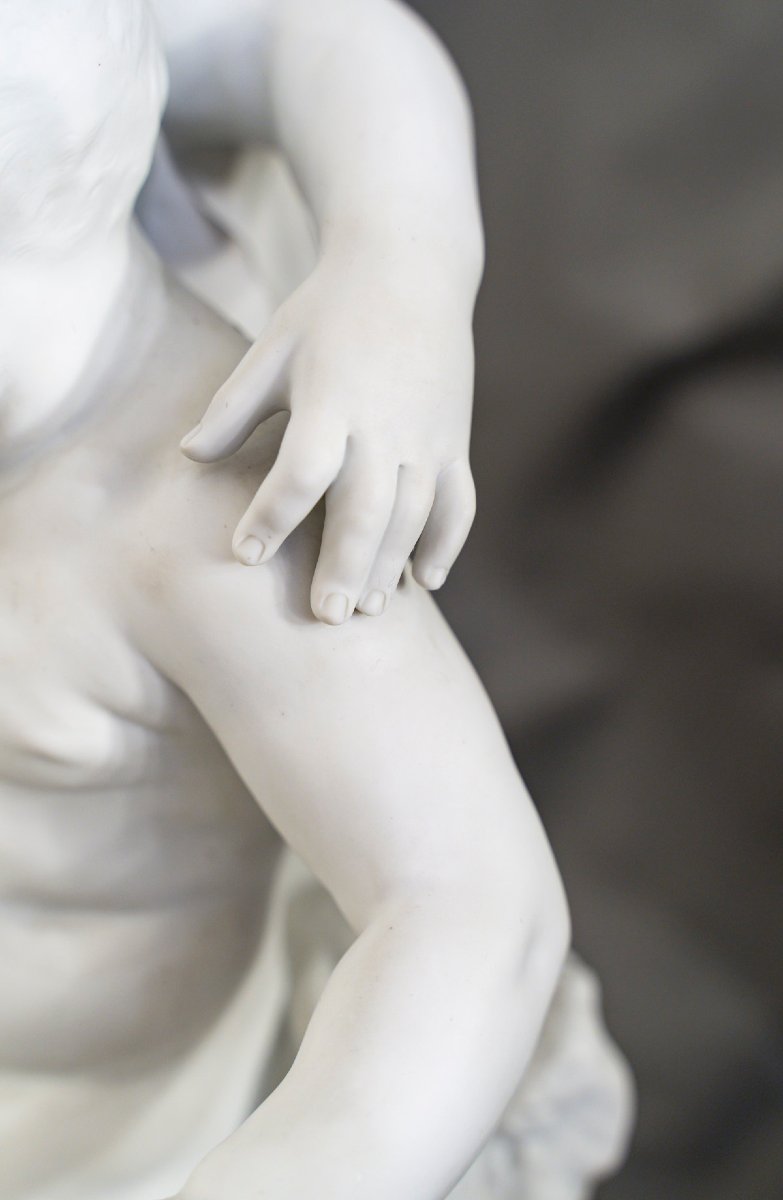 Les dénicheurs de nid, Sculpture en biscuit signée Auguste Moreau -photo-3