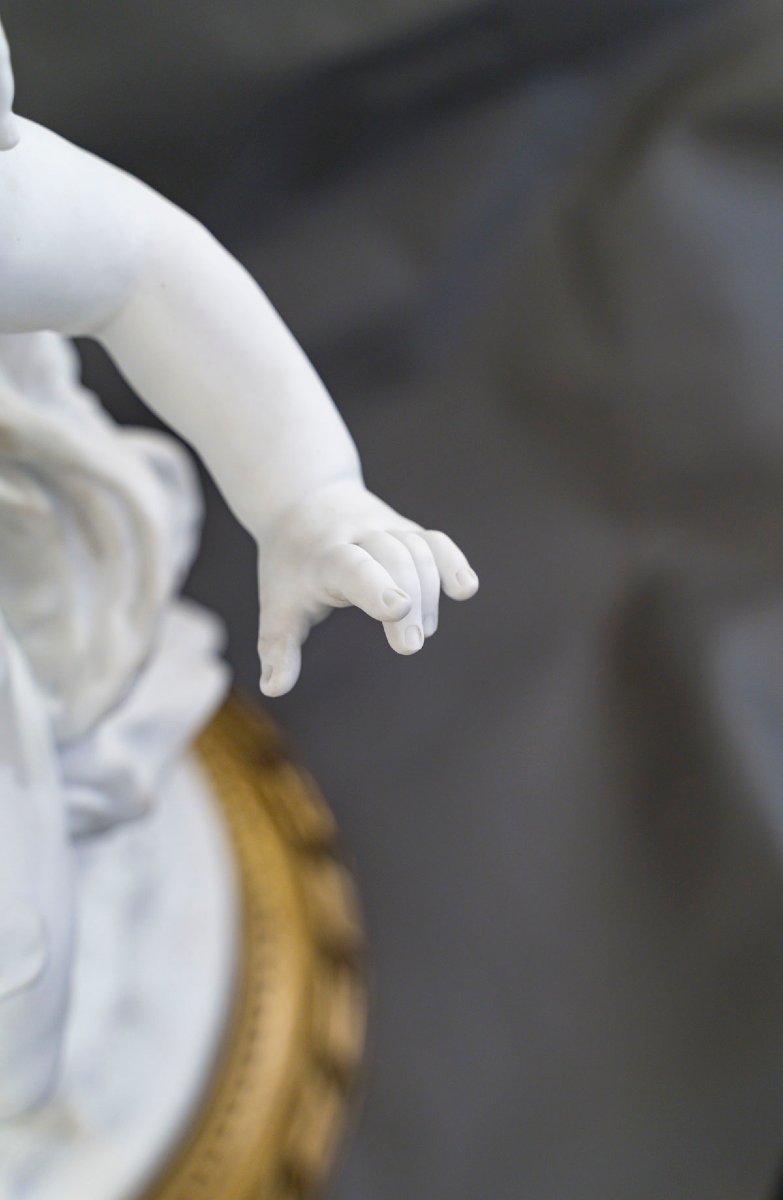 Les dénicheurs de nid, Sculpture en biscuit signée Auguste Moreau -photo-3