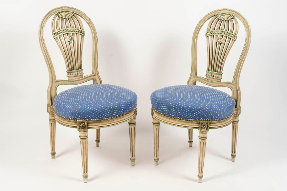 Pair Of "montgolfière" Chairs-photo-3