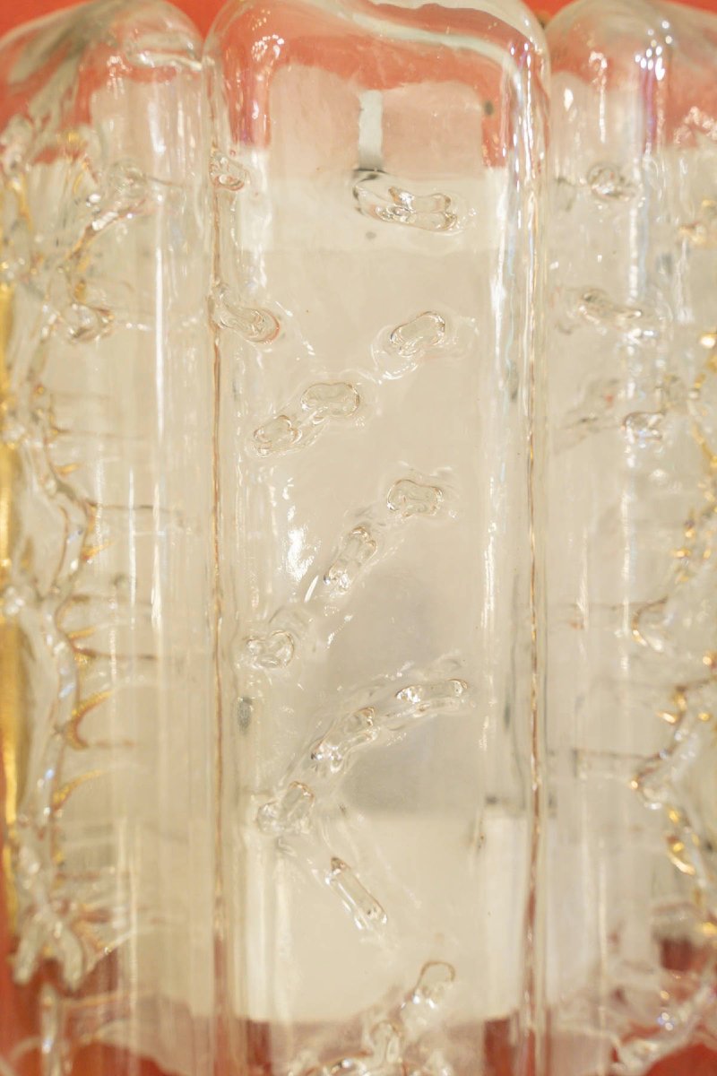 Doria Leuchten Cascade Chandelier And Its 3 Wall Sconces, Circa 1960-photo-6