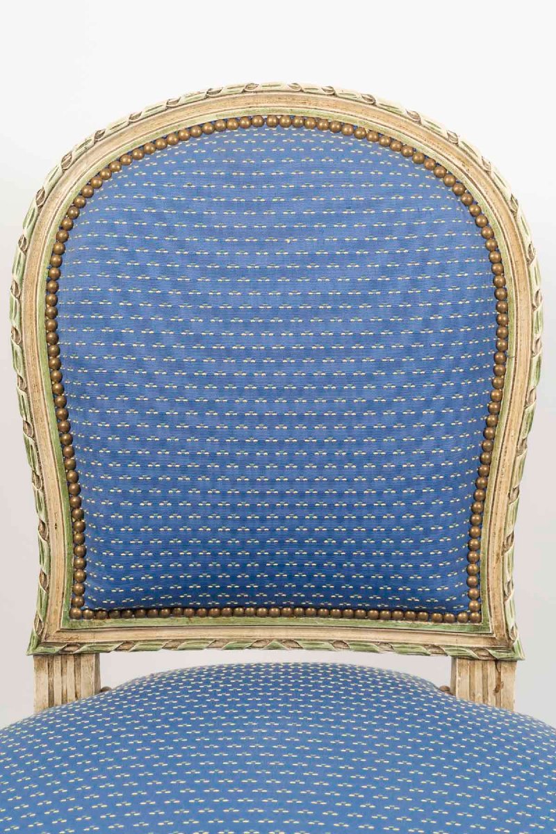 Set Of 4 Louis XVI-style Living Room Chairs-photo-3