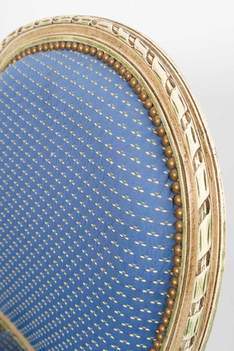Set Of 4 Louis XVI-style Living Room Chairs-photo-1