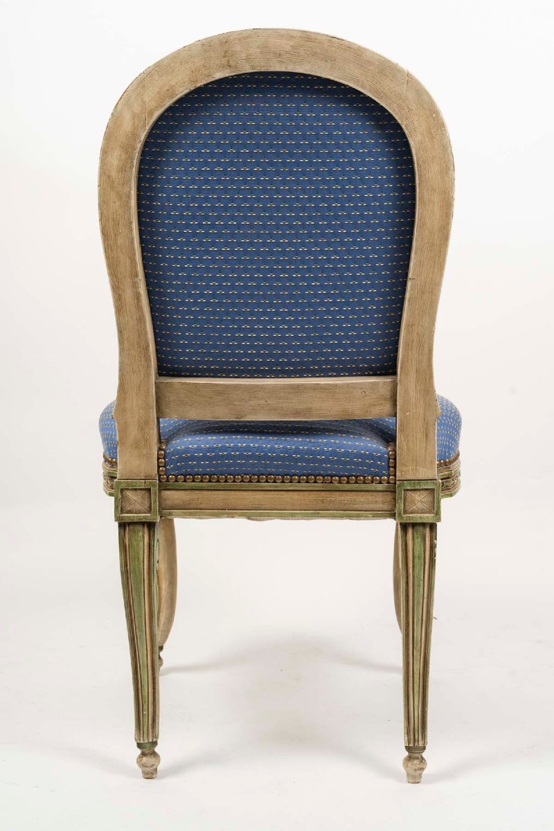 Set Of 4 Louis XVI-style Living Room Chairs-photo-3