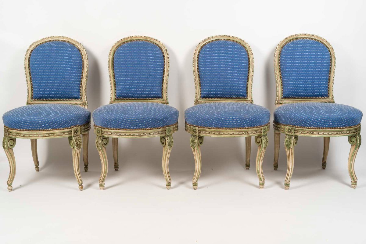 Set Of 4 Louis XVI-style Living Room Chairs