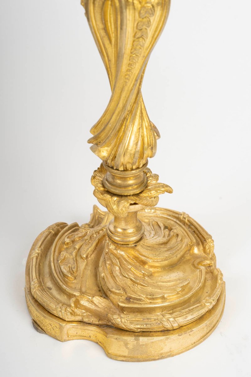 Paire de bougeoirs style Louis XV-photo-2