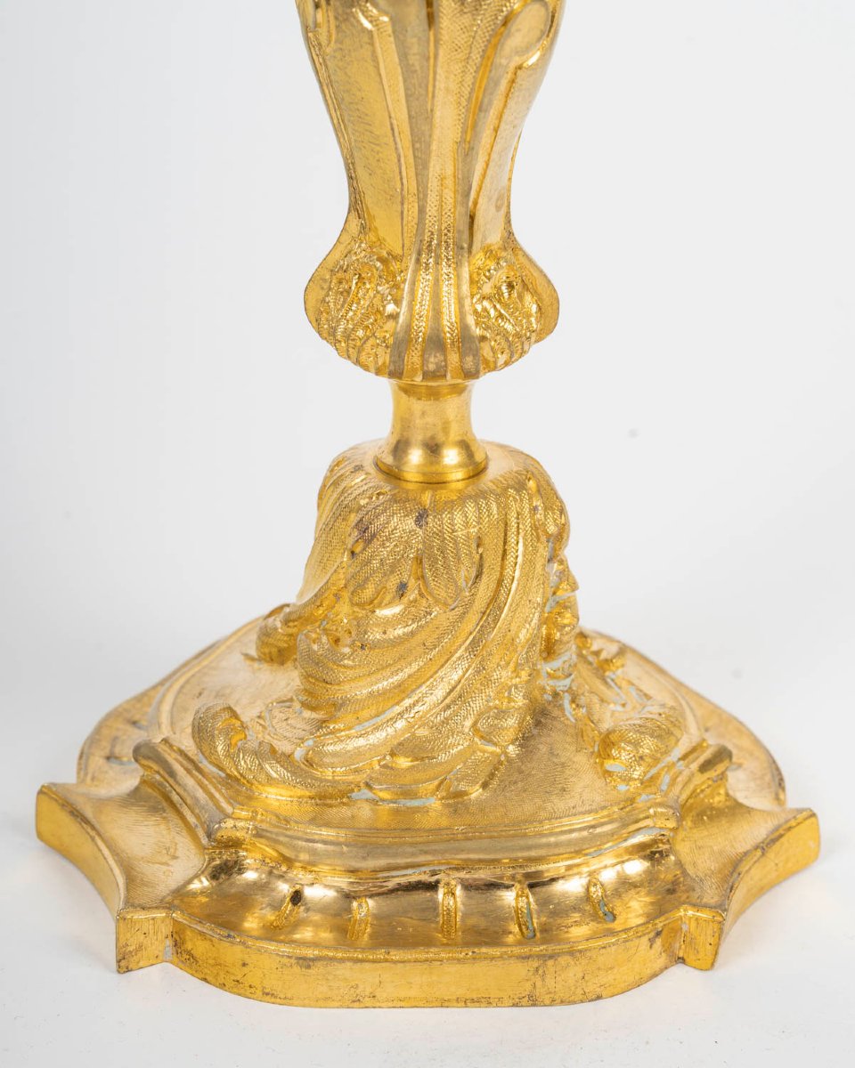 Paire de bougeoirs style Louis XV-photo-5