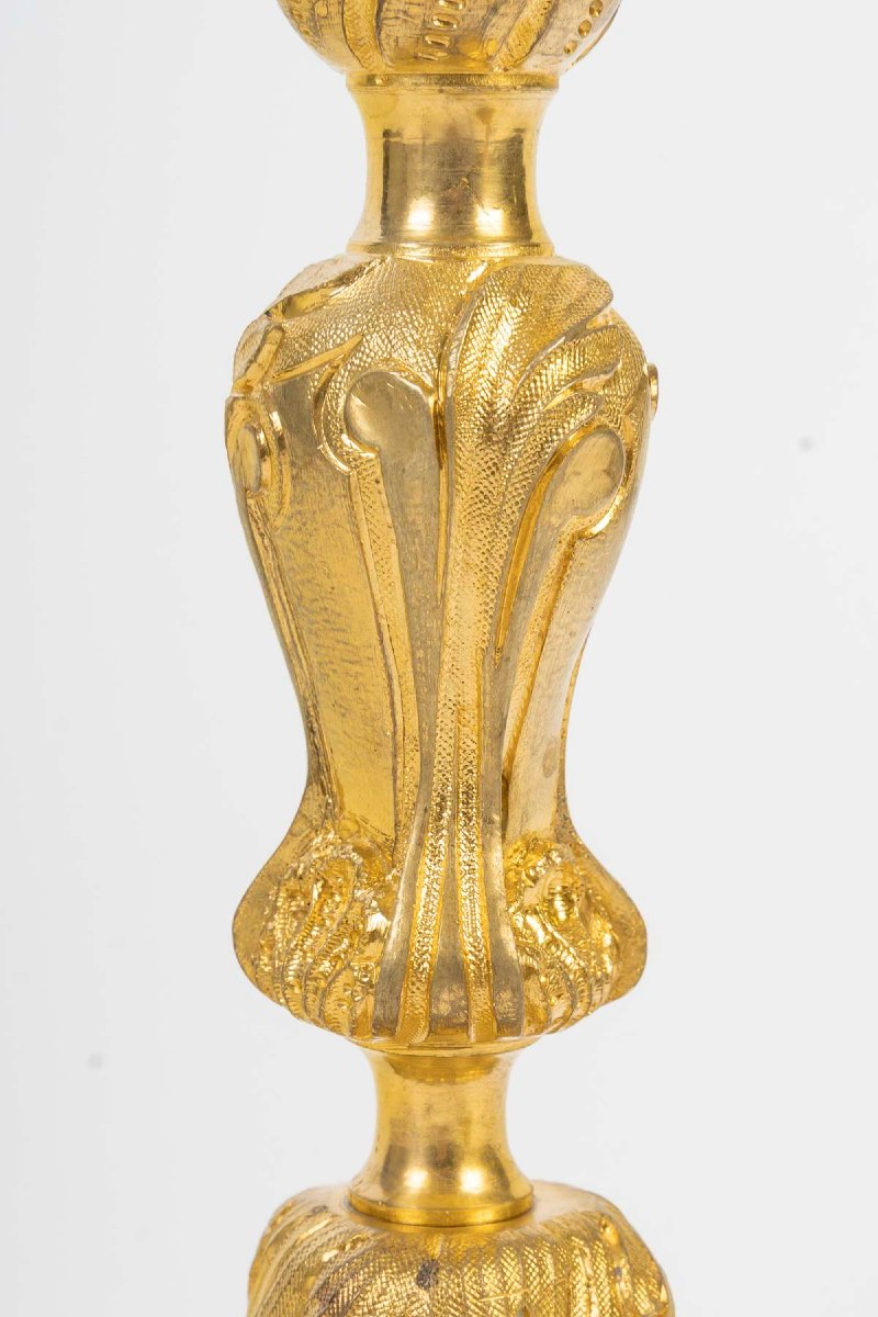 Paire de bougeoirs style Louis XV-photo-6
