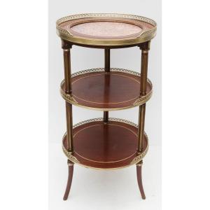 Sormani, Pedestal Table With 3 Trays