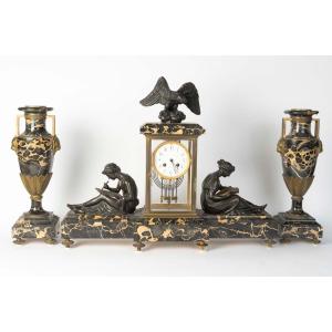 Empire-style Marble And Bronze Trim
