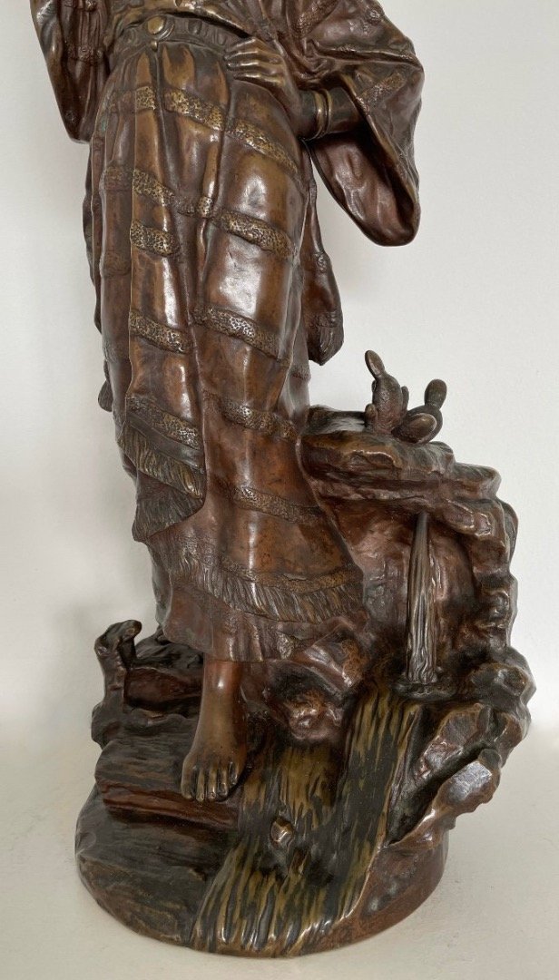 The Water Carrier, Orientalist Bronze-photo-3