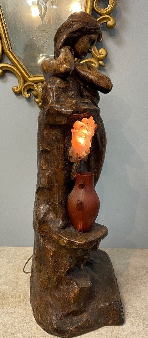 The Broken Jug, Terracotta Sculpture-photo-2