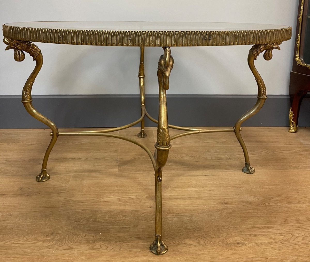 Table Basse , Piétement à Décor De Coq-photo-3