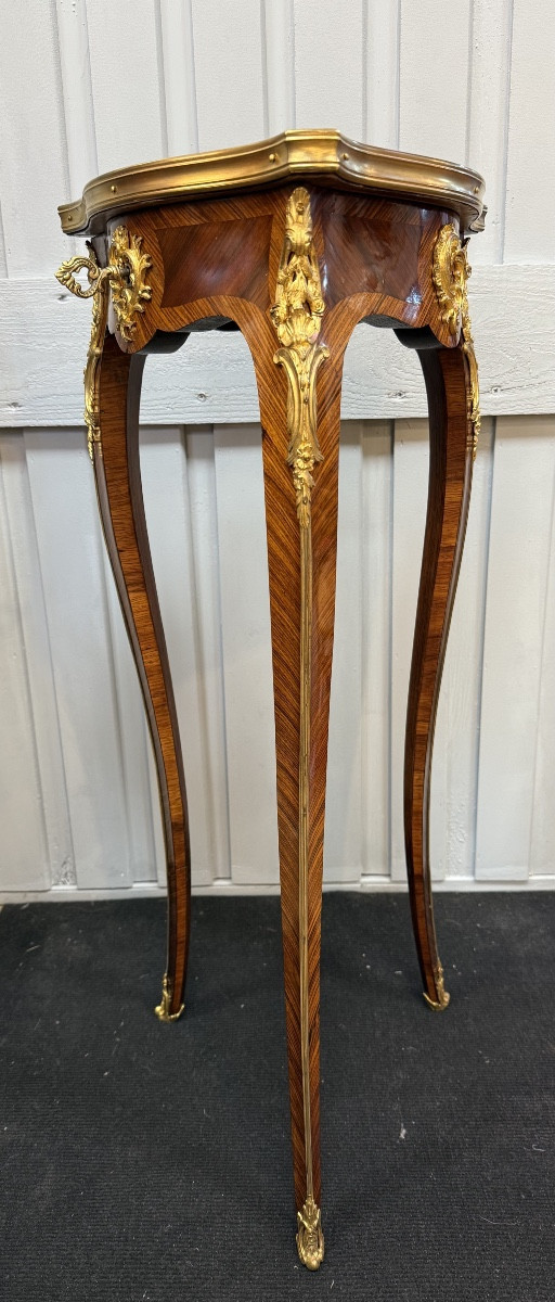 Small Marquetry Side Table-photo-3