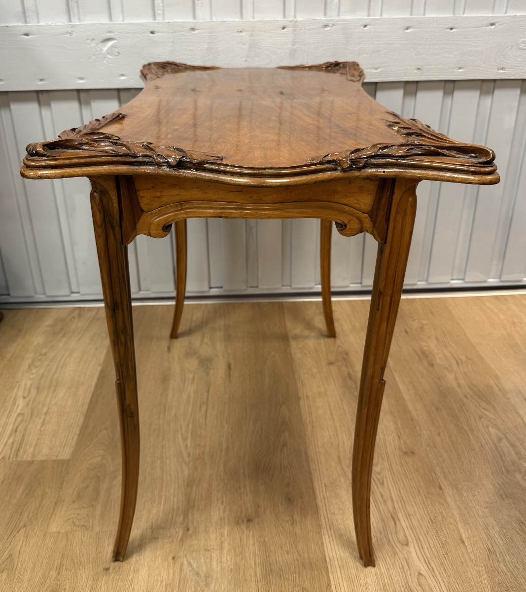 Walnut Table Stamped F Barbedienne-photo-4