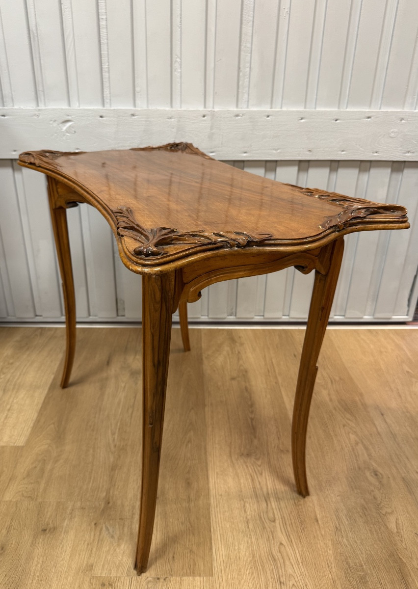 Walnut Table Stamped F Barbedienne-photo-3