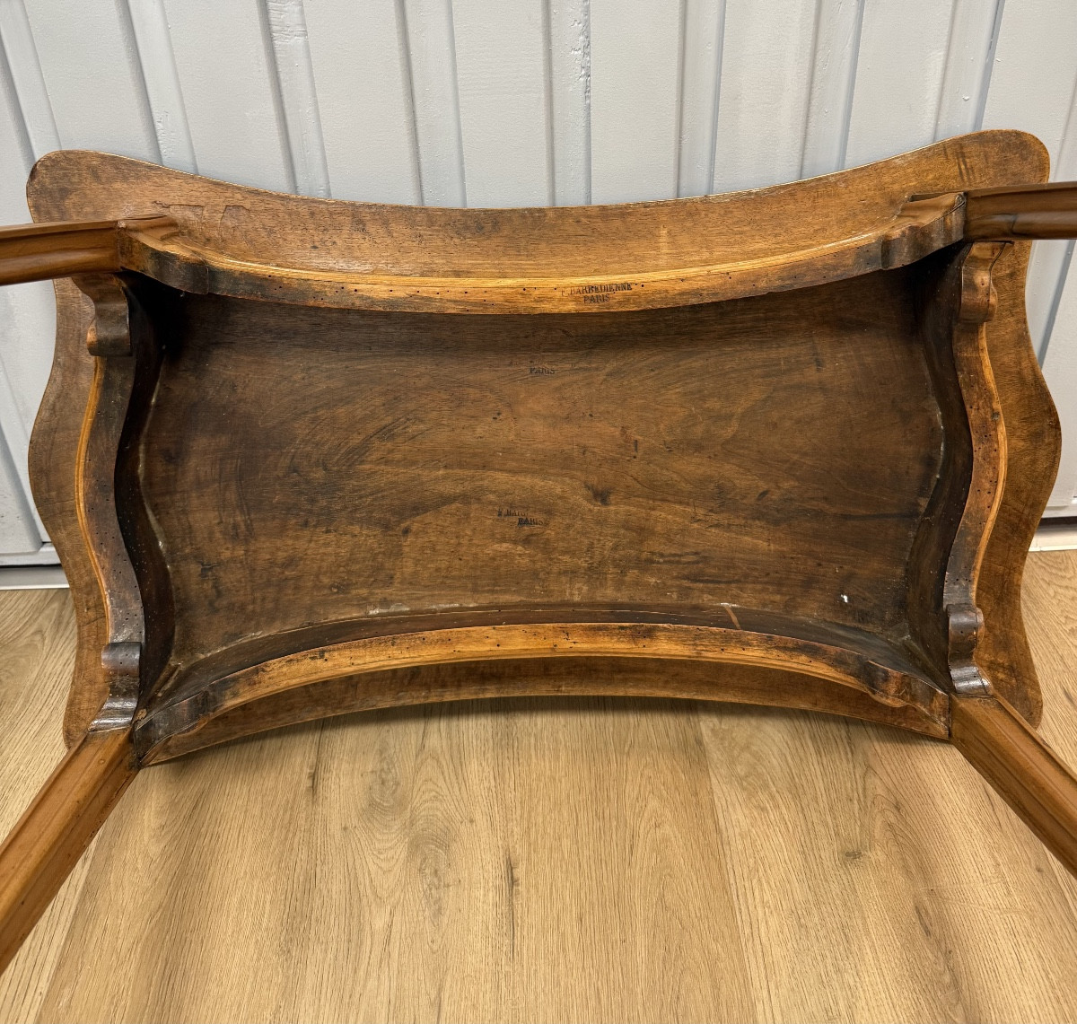 Walnut Table Stamped F Barbedienne-photo-6