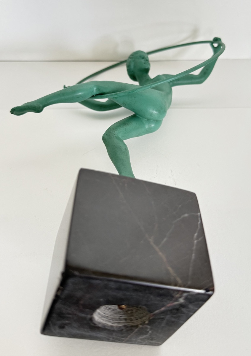 Danseuse au cerceau , Régule signé Briand-photo-7