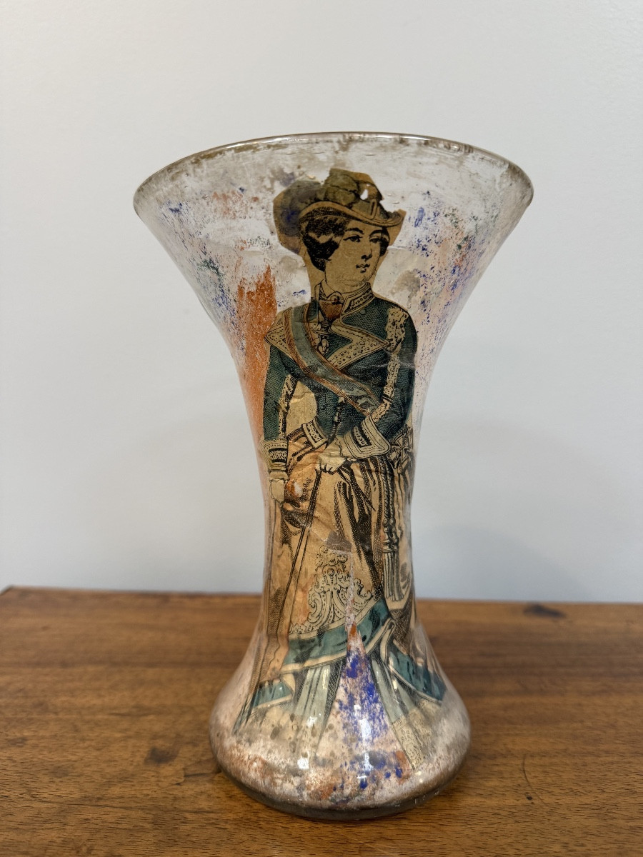 importante boule à perruque en verre soufflé-photo-3