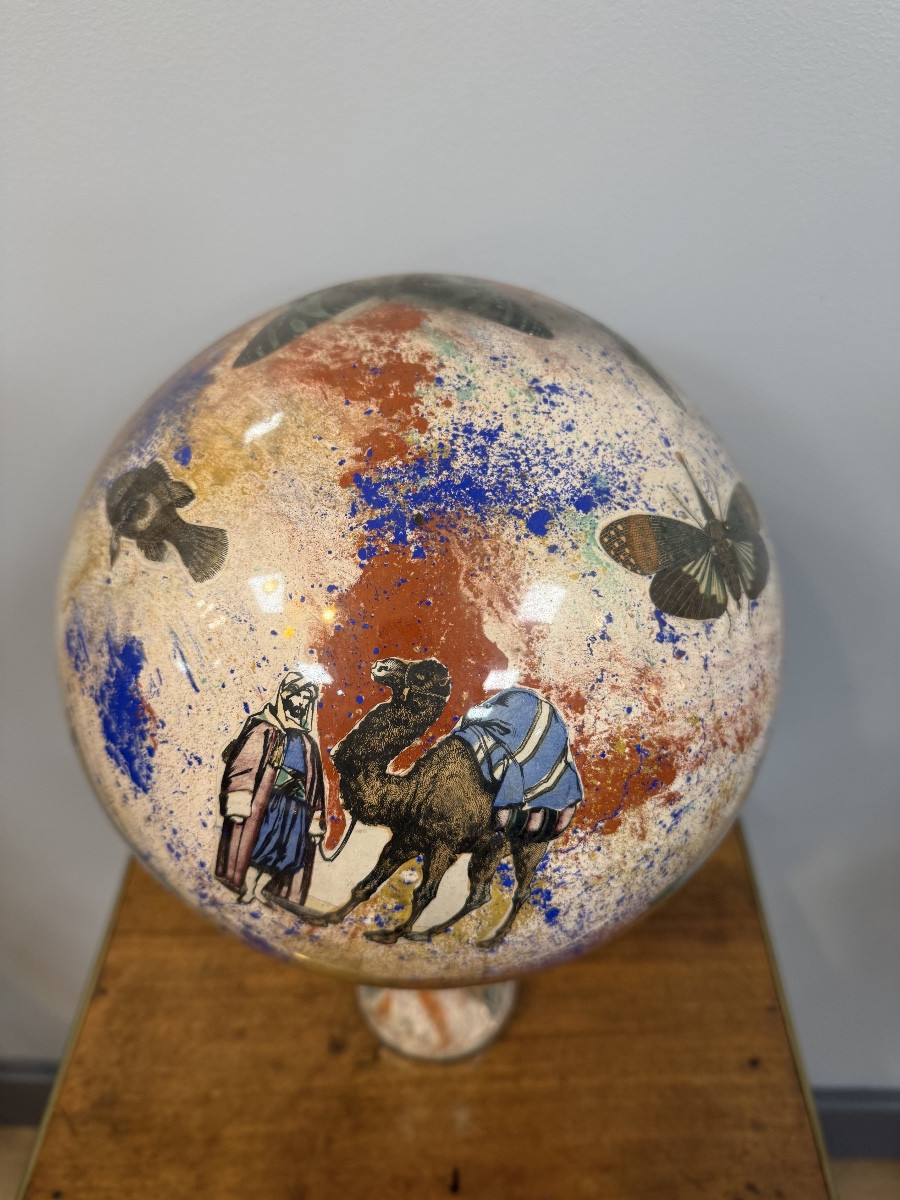 importante boule à perruque en verre soufflé-photo-6