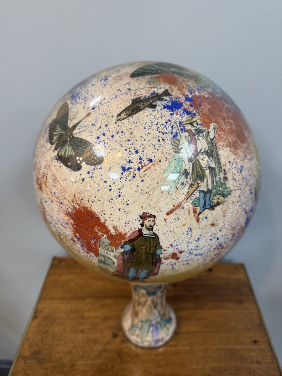 importante boule à perruque en verre soufflé-photo-7