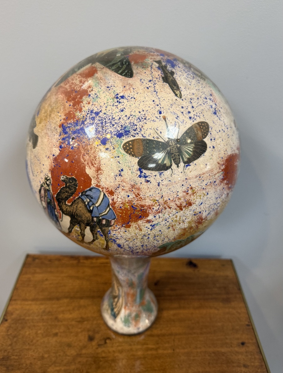 importante boule à perruque en verre soufflé