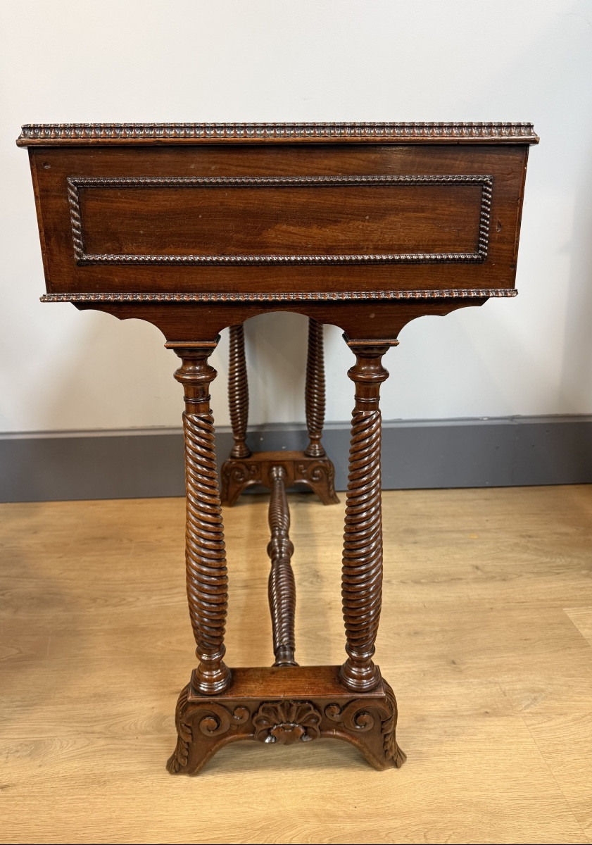 Vitrine plate en acajou-photo-2