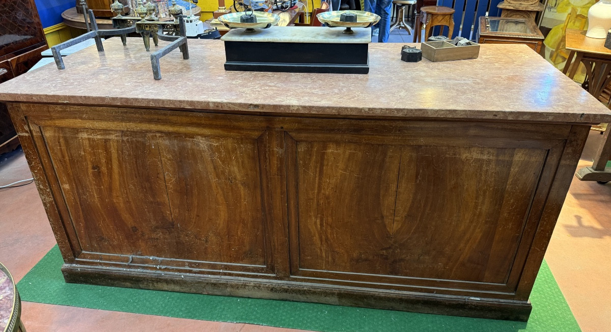 Grande banque de magasin en noyer-photo-4