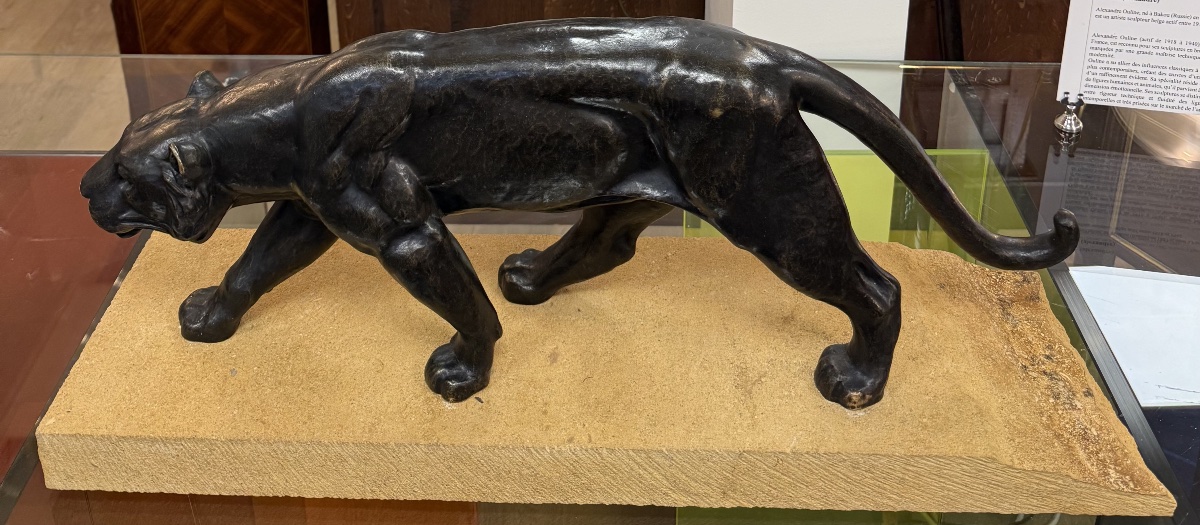 Marching Panther, Bronze Sculpture-photo-3