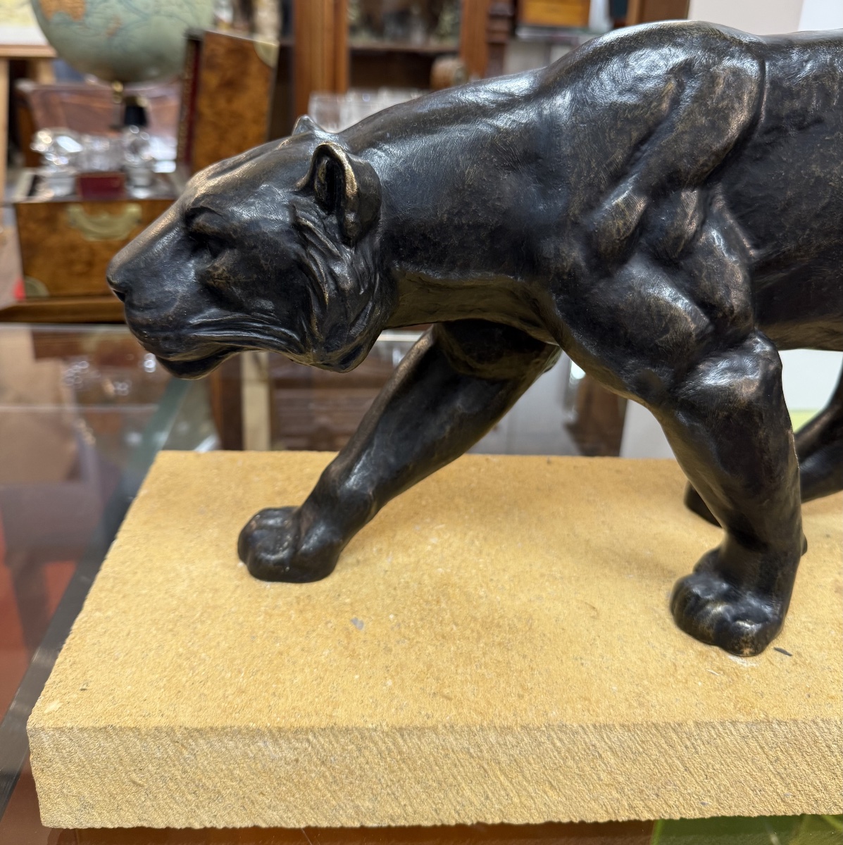 Marching Panther, Bronze Sculpture-photo-4
