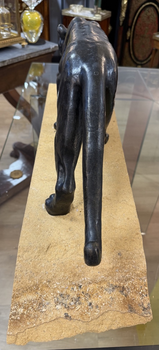 Marching Panther, Bronze Sculpture-photo-4
