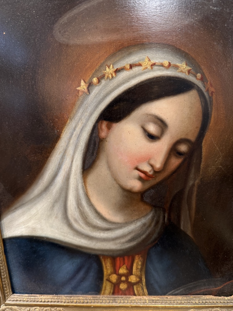 The Virgin, Oil On Panel-photo-3